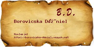 Borovicska Dániel névjegykártya